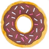 ZippyPaws Donutz Squeaky Plush No-Stuffing Dog Toy - Chocolate