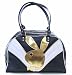 Playboy Bowler Black White and Gold Large Hand Bag