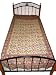 Indian Bedding-cream Red Floral Print Cotton Bedspreads Sofa Throw