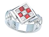0.95 cttw Genuine Ruby Anniversary Ring / Band - 18kt White or Yellow Gold