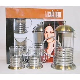 La Cafetiere Studio 8 cup Gift Set with 2 Latte Glasses