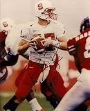 Autographed Philip Rivers Photo - North Carolina NC State Wolfpack Red Jersey 8x10 - Autographed College Photos