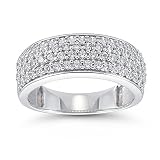 10k White Gold Pave Diamond Anniversary Band (1.00 cttw, I-J Color, I1-I2 Clarity)