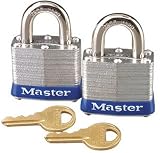 Master Lock 1-9/16 inch Keyed Alike Padlock, 2-Pack #3T