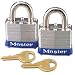 Master Lock 3T 1-9/16-Inch Wide Keyed-Alike Padlock, 9/32-Inch Shackle, 2-Pack