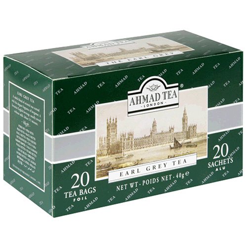 Ahmad Tea Earl Grey Tea, Tea Bags, 20-Count Boxes (Pack of 12) by Beverages