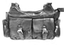 Black Leather Purse- Hobo Style