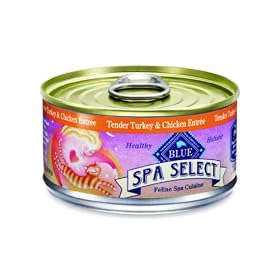 Blue Buffalo Spa Select Canned Cat Food, Turkey and Chicken Entr�e (Pack of 24 3-Ounce Cans)