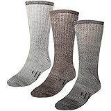 3 Pairs Thermal 80% Merino Wool Socks Thermal Hiking Crew Winter Men's Women's