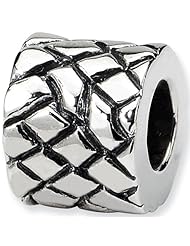 Reflection Beads Silver Cobblestone Bali Bead