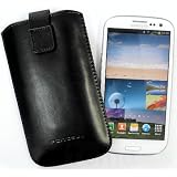 tomaxx Slim Echt Leder Etui Pouch Tasche f�r Samsung Galaxy S3 i9300, Samsung Galaxy S3 LTE (I9305) Lasche mit Rueckzugfunktion - Schutzh�lle Case schwarzvon "tomaxx"