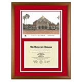 Stanford University Palo Alto California Diploma Frame with Art Print
