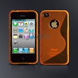 JKase® OEM Apple iPhone 4G / iPhone 4 Streamline Series TPU Protective Skin Case, Orange