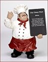 Gino Italian Chef Menu Board 19" Tall Statue