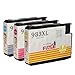 FUZOO Replacement for HP 933XL Ink Cartridge High Yield (1 Cyan,1 Magenta,1 Yellow) Compatible with HP Officejet 6600 6700 6100 7610 7110