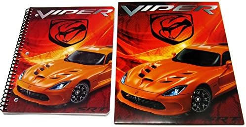Dodge Viper Notebook and Folder Bundle, 2 Items: One Spiral-bound Notebook an...