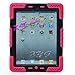 NEW Shockproof Dirt Snow Sand Proof Extreme Army Military Heavy Duty Cover Case Kickstand for Apple iPad 5 Air @XYG (9-pink/black)