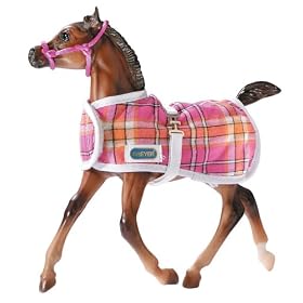 Click here to buy Breyer Traditional Foal Blanket and Halter Set - Pink Plaid by Breyer.