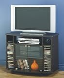 Cappuccino Television Stand With Glass Doors