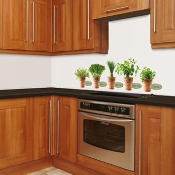 Platin Art Wall Decals Deco Stickers Herb Pots