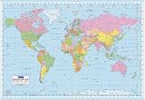 World Map Maps Poster Print, 36x24