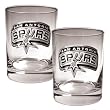 San Antonio Spurs 2pc Rocks Glass Set - Primary Logo NBA Basketball