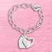 Personalized Pave Swing Heart Charm Bracelet Gift