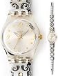 Swatch Women's Originals LK294G Silver Stainless-Steel Swiss Quartz Watch with Silver Dial
