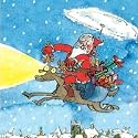 Quentin Blake Charity Pack of 8 Shelter and St Mungos Christmas Cards - Flying Santa