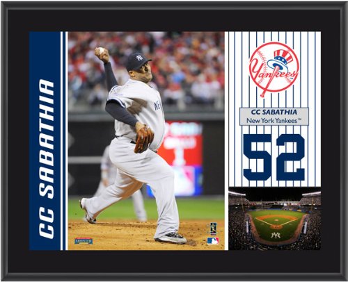 CC Sabathia Plaque | Details: New York Yankees, Sublimated, 10x13, MLB Plaque