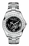 Image of Marc Ecko E95016G4 Gents Three hand analogue movement Black dial with polished silver rhino outline Iced bezel on polished silver bracelet