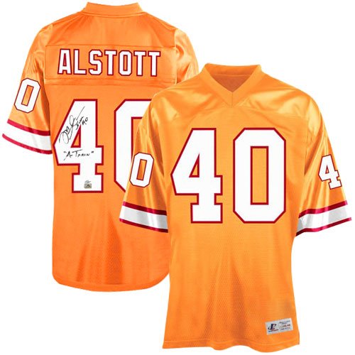 Tampa Bay Buccaneers #40 Mike Alstott Autographed Authentic Jersey - Orange