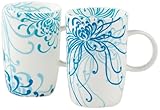 Ciroa Set of Two Blue Fine Bone China 350ml Mug