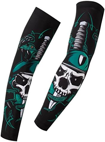 Spoz Pro Sugar Skull Breathable Arm Sleeves Armwarmers S
