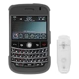 Durable Rubberized Hard Black Case for Blackberry 9000 Bold ATT