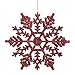 Vickerman Snowflake Ornament, 4-Inch, Burgundy