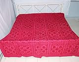 Mirror & Embroidery Work Bedspread Bed Sheet