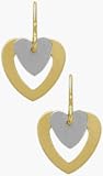 10 Karat Two-Tone Double Heart Earrings