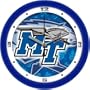 Middle Tennessee State Blue Raiders (MTSU) Suntime 12" Dimension Glass Crystal Wall Clock