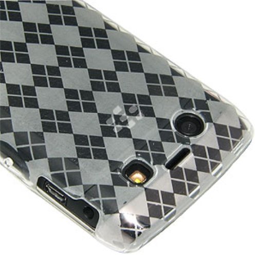 Amzer Luxe Argyle Skin Case with Screen Protector for BlackBerry Bold 9700, Onyx 9700 (Clear)