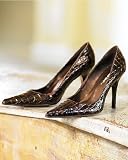 Croco-embossed stiletto pump