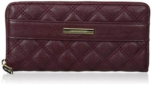 Anne Klein Shimmer Down Zip Around Small Wallet