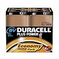Duracell MN1604 Plus Power Alkaline 9V Size Batteries (Pack of 4)