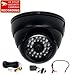 VideoSecu 1/3'' SONY Effio CCD Day Night Vision Security Camera Vandal Proof Weatherproof High Resolution 700TVL Build-in 28 IR LEDs, 3.6mm Lens with Pre-Amp Mini Hidden Microphone, 50 feet Video Audio Power Cable, 12V DC 500ma Power Supply 1ZG