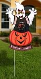 20" Lighted NFL Cleveland Browns "Happy Halloween" Yard Decoration
