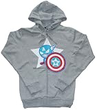 tokidok X Marvel Mens American Hero Gray Heather Hoody
