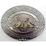 Antiqued Bull Rider Western Belt Buckle Rodeo