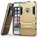 iPhone 6 Plus Case, Pasonomi® [Heavy Duty] [Shock-Absorption] [Kickstand Feature] Hybrid Dual Layer Armor Defender Full Body Protective Case Cover for iPhone 6 Plus (5.5Inch) (Golden)
