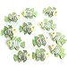Factory Direct Craft Group of 12 Double-Sided Green Fish Ornaments for Home Decor, Crafting and Displaying