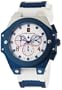 Chase-Durer Men's 779.5LWW Conquest Sport Chronograph Blue Ion-Plated and White Rubber Watch